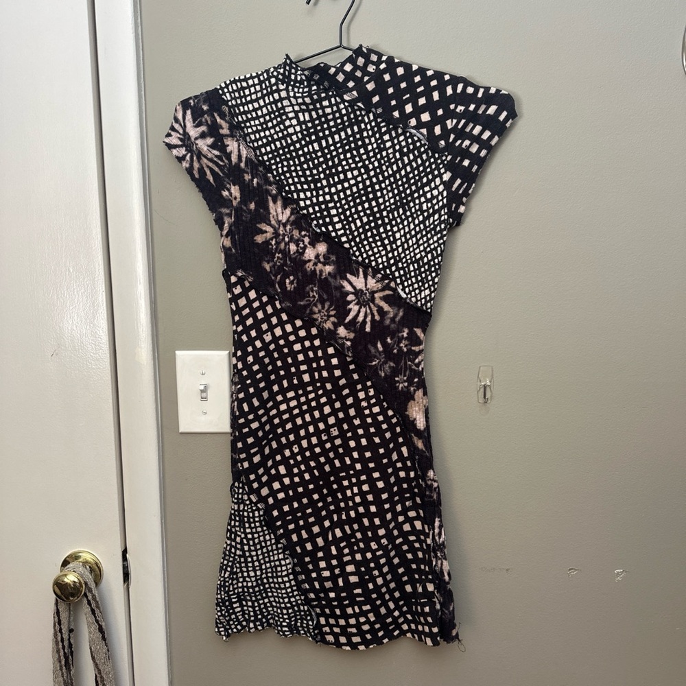Urban Outfitters Black and White Asymmetrical Dress